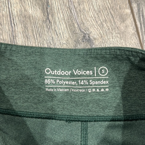 • Outdoor Voices • Warm Up Athletic Legging Hunter Green 7/8 Spandex Women’s - Picture 3 of 3